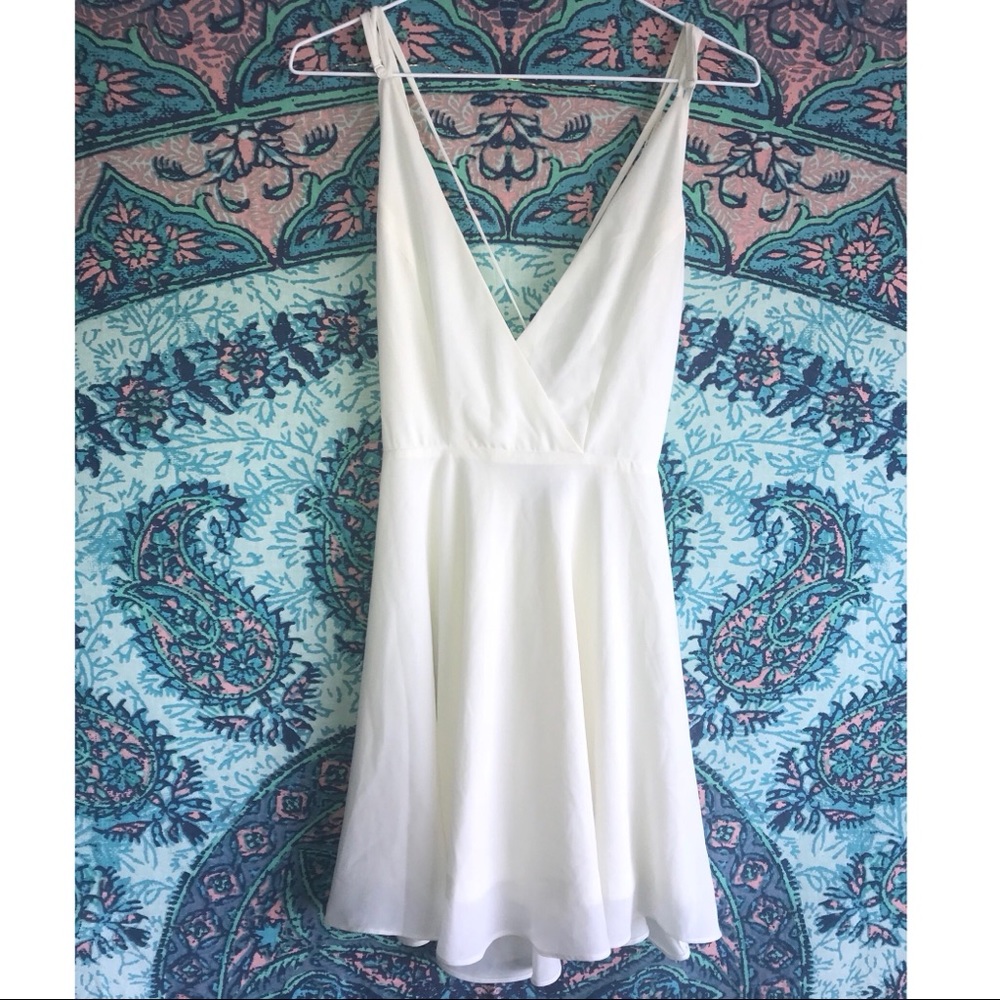 ANGL Cream Colored Mini Dress